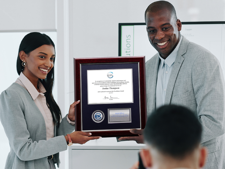 People holding frame